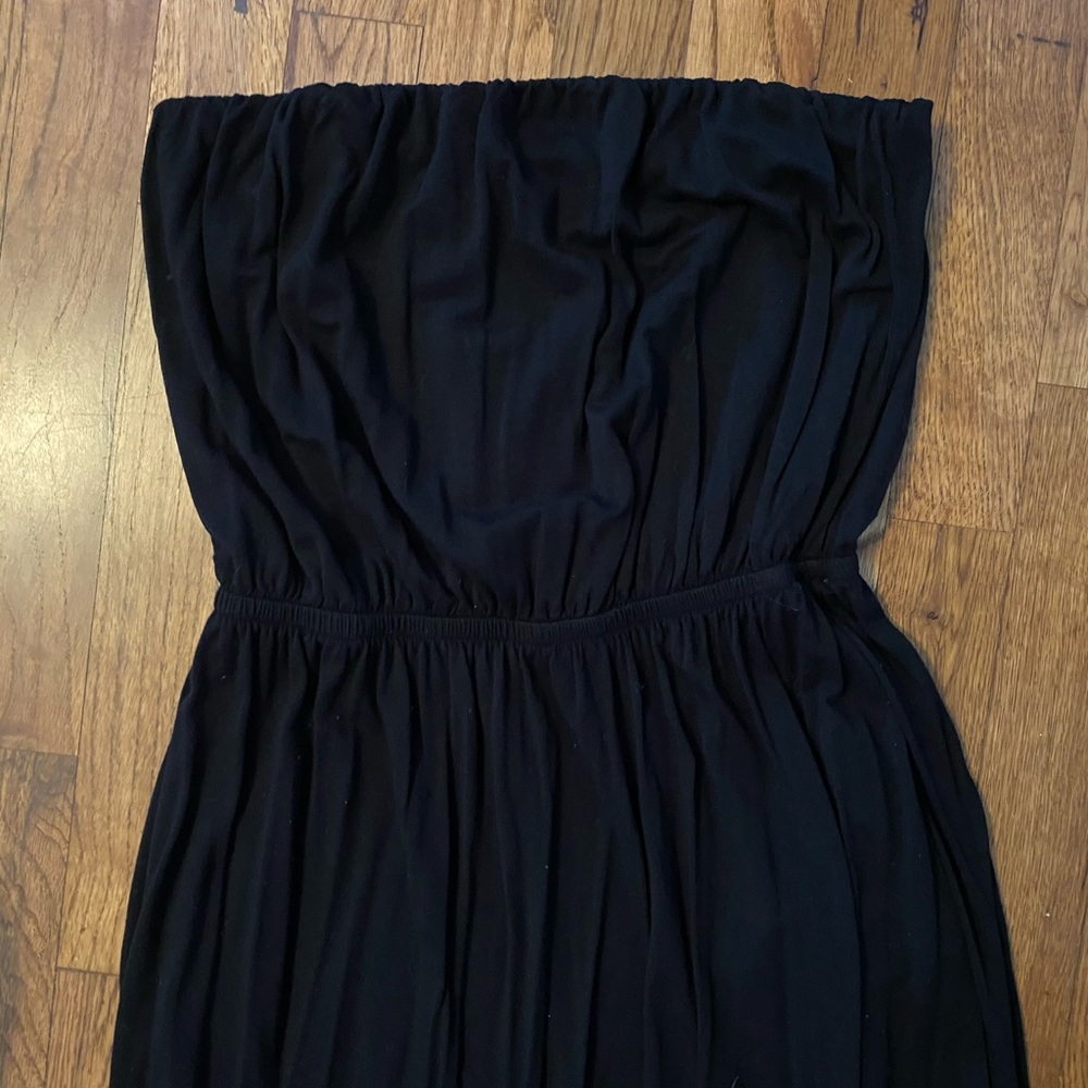 Black Strapless Maxi Dress